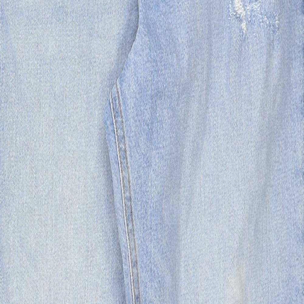 River Island Womens Blue Cotton Straight Jeans Size 8 Regular Zip