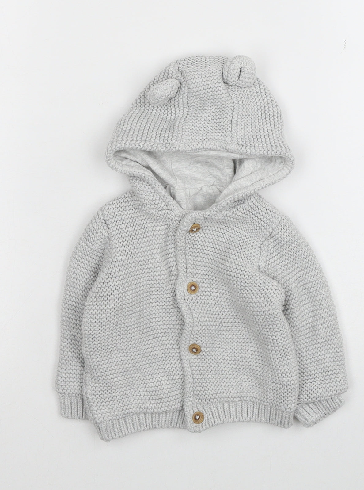 Marks and Spencer Baby Grey Jacket Coatigan Size 3-6 Months Button