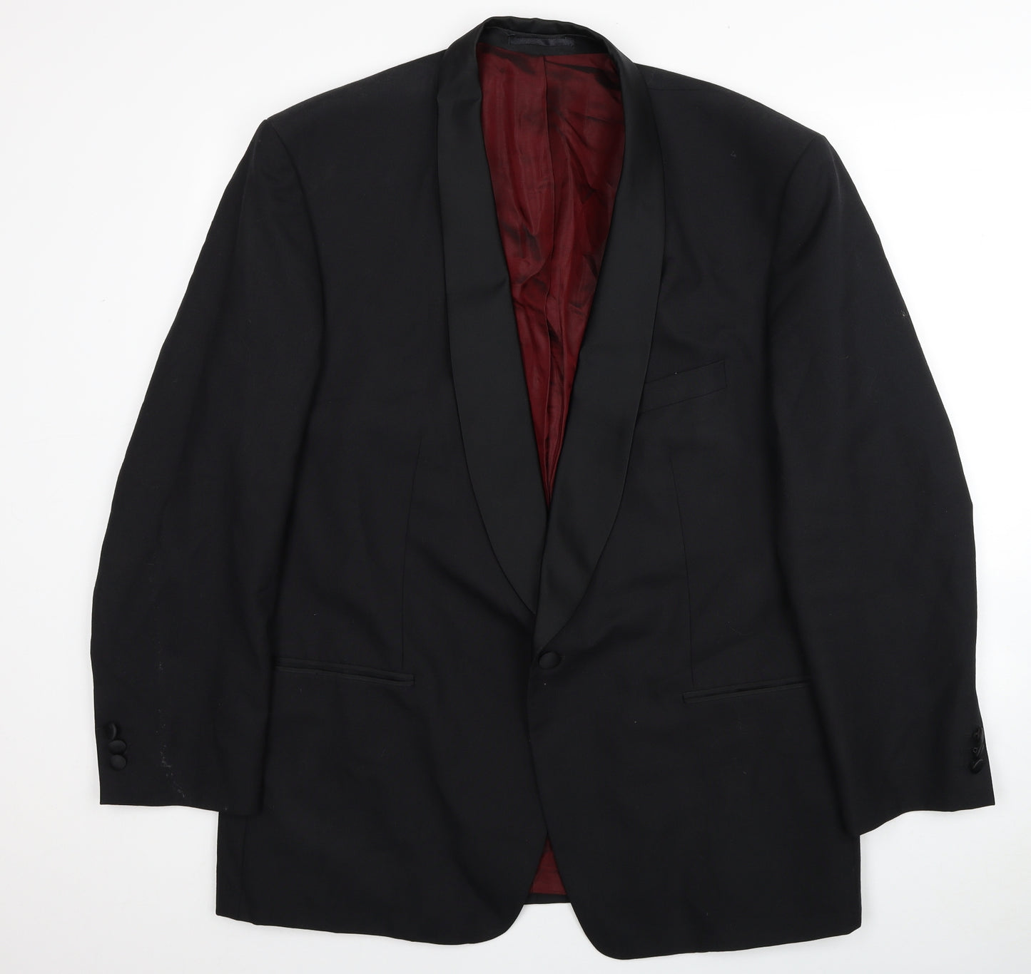 Fellini Mens Black Wool Jacket Suit Jacket Size 48