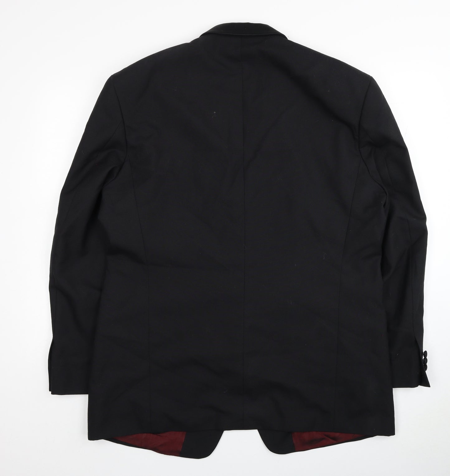 Fellini Mens Black Wool Jacket Suit Jacket Size 48