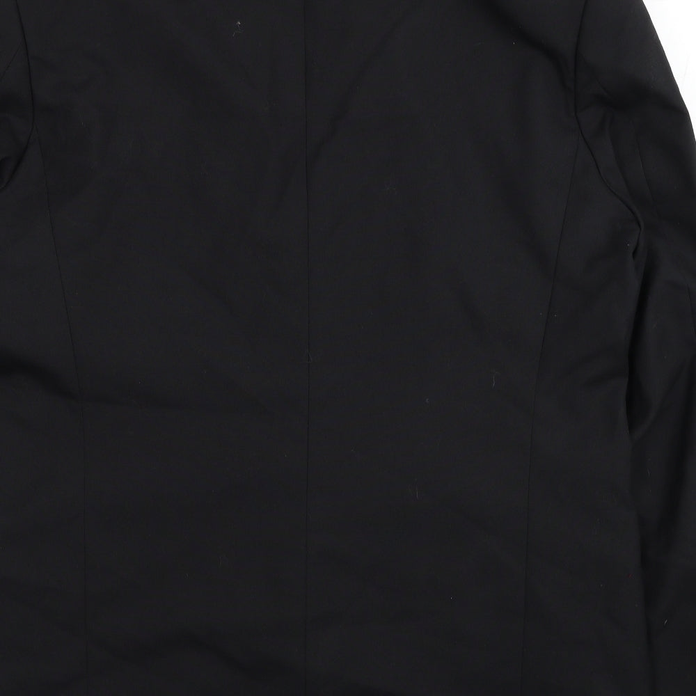 Fellini Mens Black Wool Jacket Suit Jacket Size 48