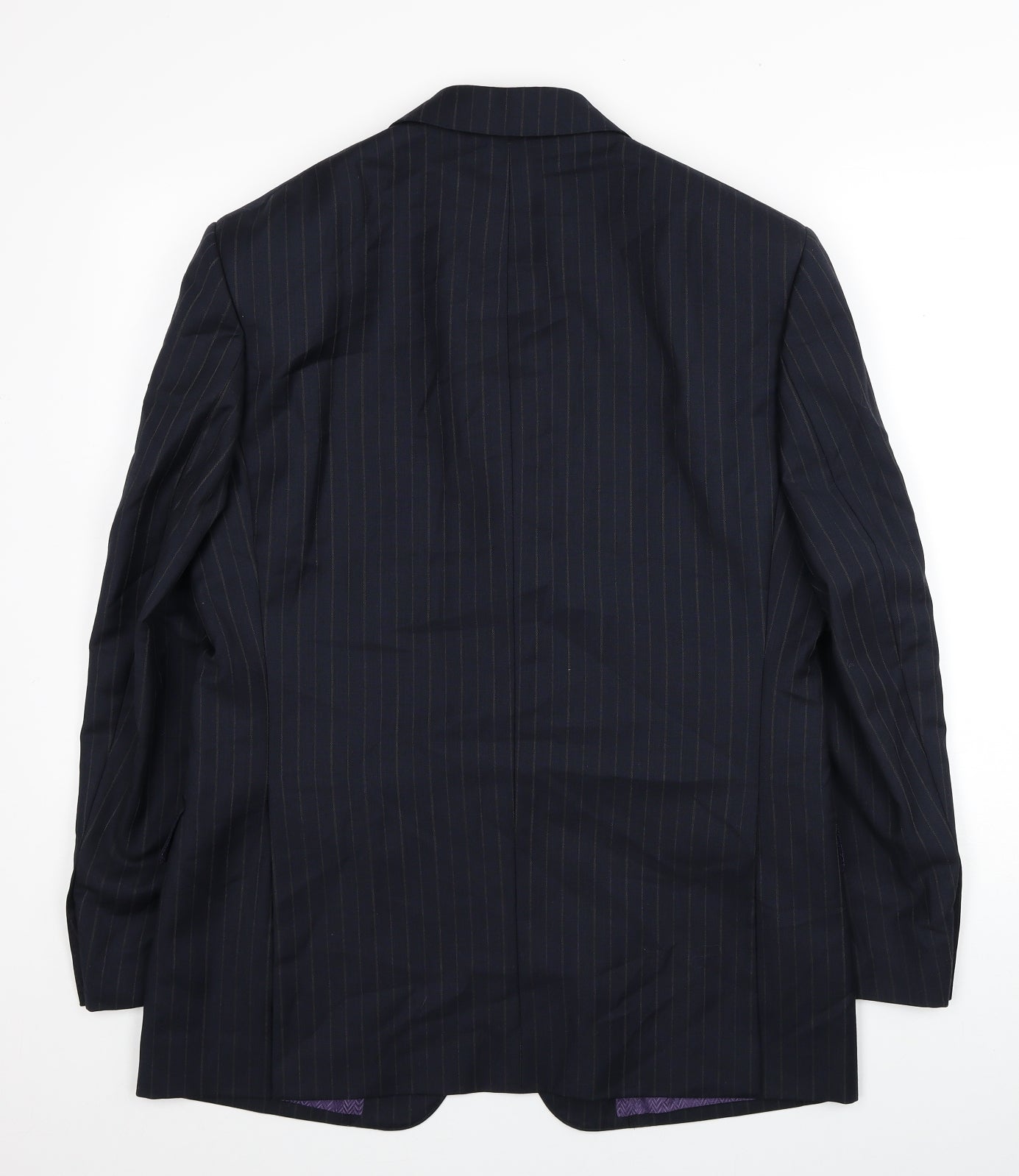 Marks and Spencer Mens Black Striped Wool Jacket Suit Jacket Size 38