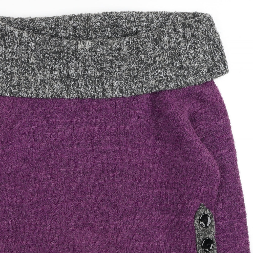 Joe Browns Womens Purple Boat Neck Acrylic Pullover Jumper Size 16