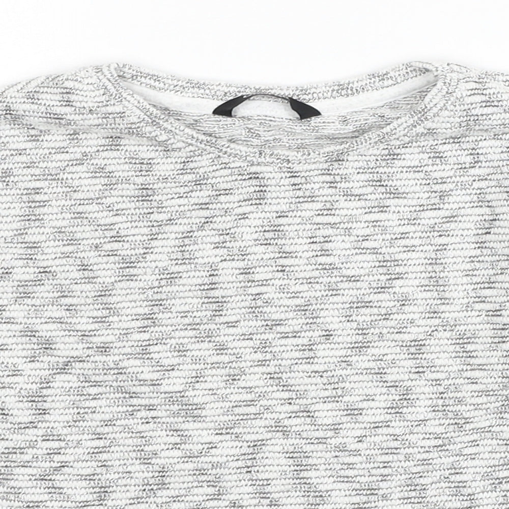 George Girls Grey Round Neck Cotton Pullover Jumper Size 6-7 Years Pullover