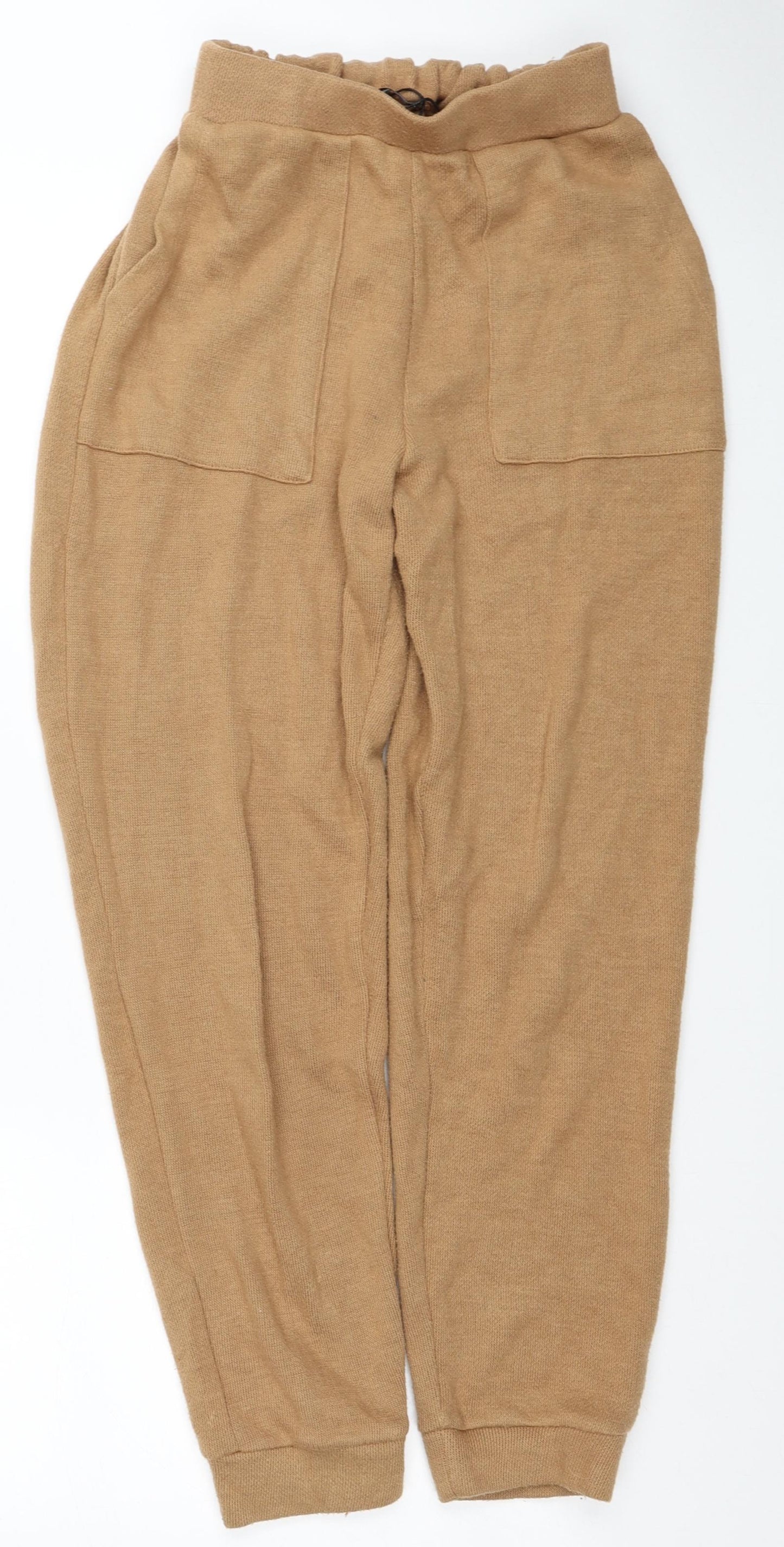 Zara Womens Brown Viscose Sweatpants Trousers Size S Regular