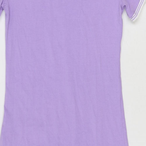 Jack Wills Womens Purple Cotton T-Shirt Dress Size 8 Round Neck Pullover