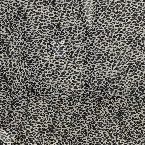 Primark Womens Multicoloured Animal Print Polyester Basic Blouse Size 12 Round Neck - Leopard Print