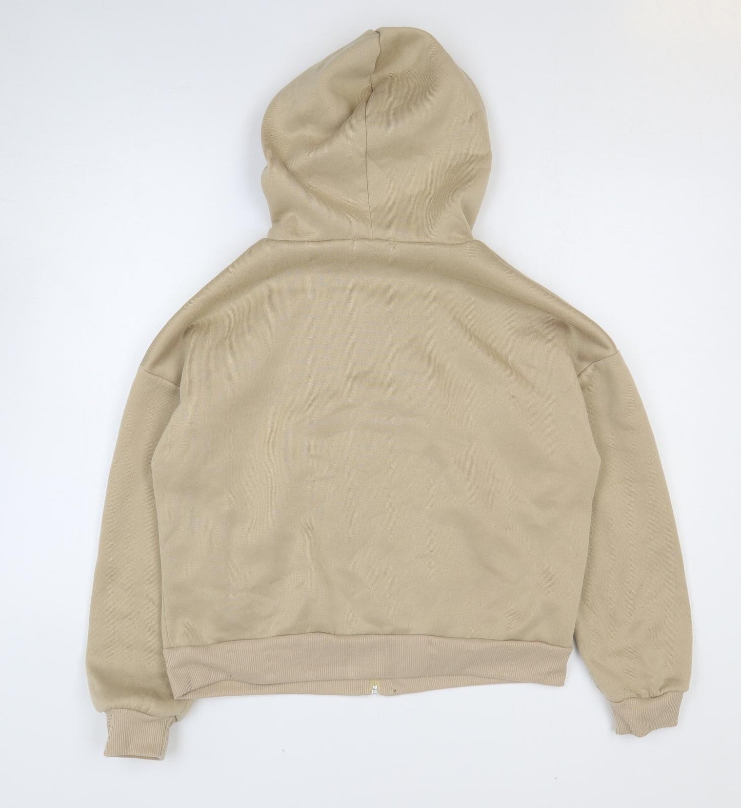 SheIn Womens Beige Cotton Full Zip Hoodie Size M Zip