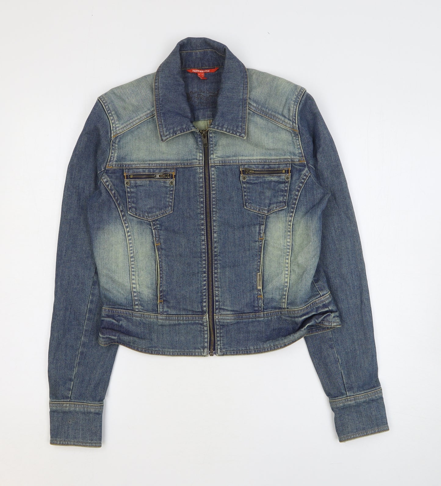 Not The Same Womens Blue Jacket Size 14 Zip