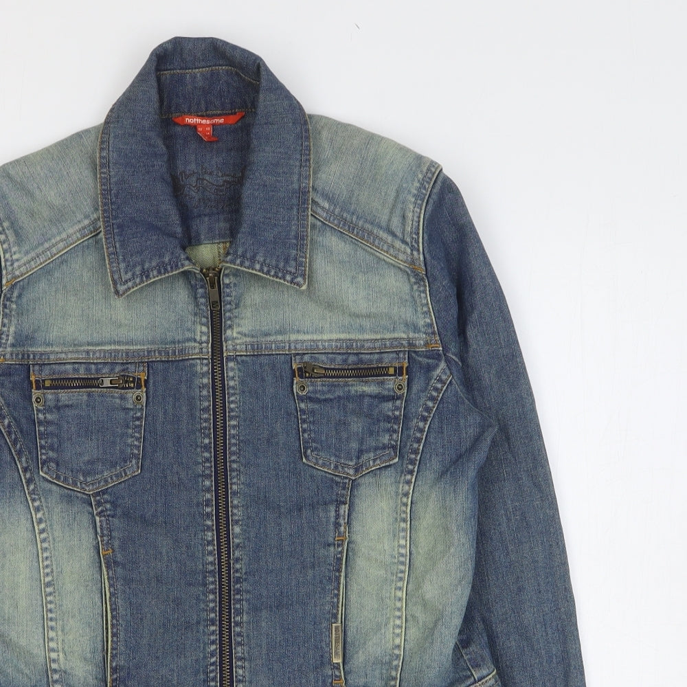 Not The Same Womens Blue Jacket Size 14 Zip