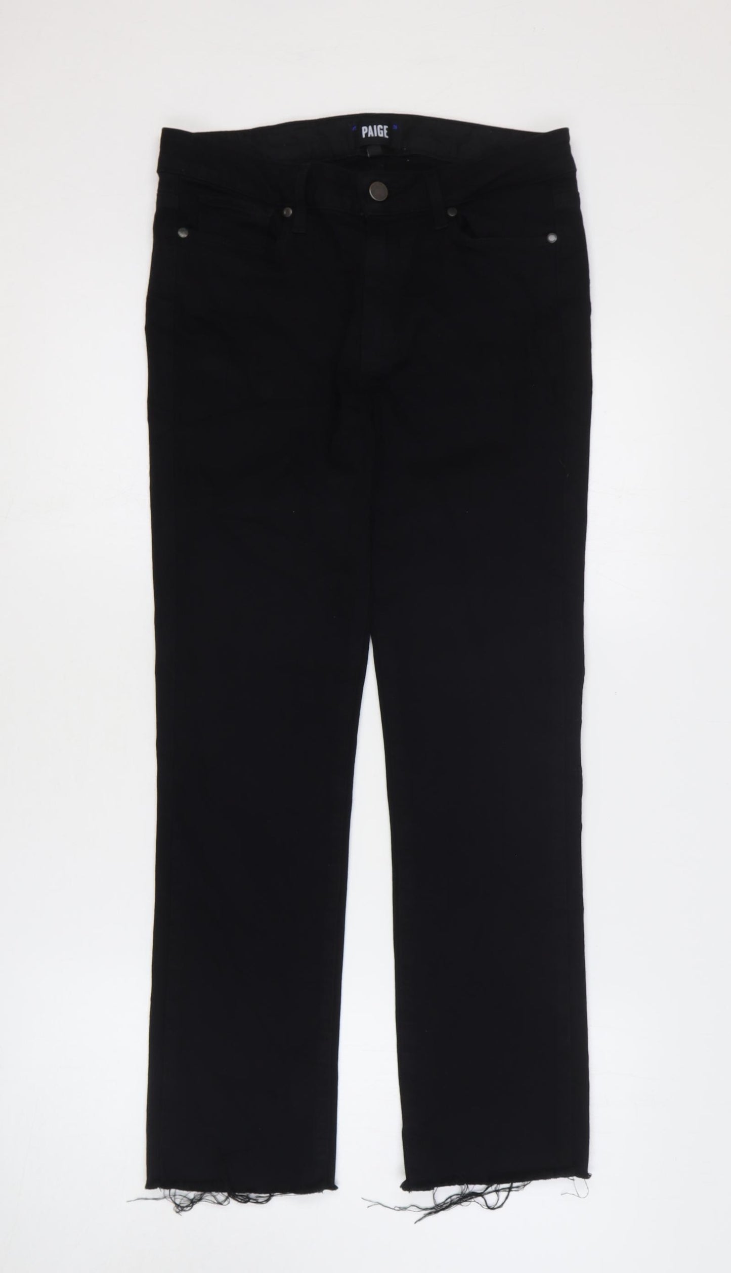 Paige Womens Black Cotton Straight Jeans Size 28 in Regular Zip