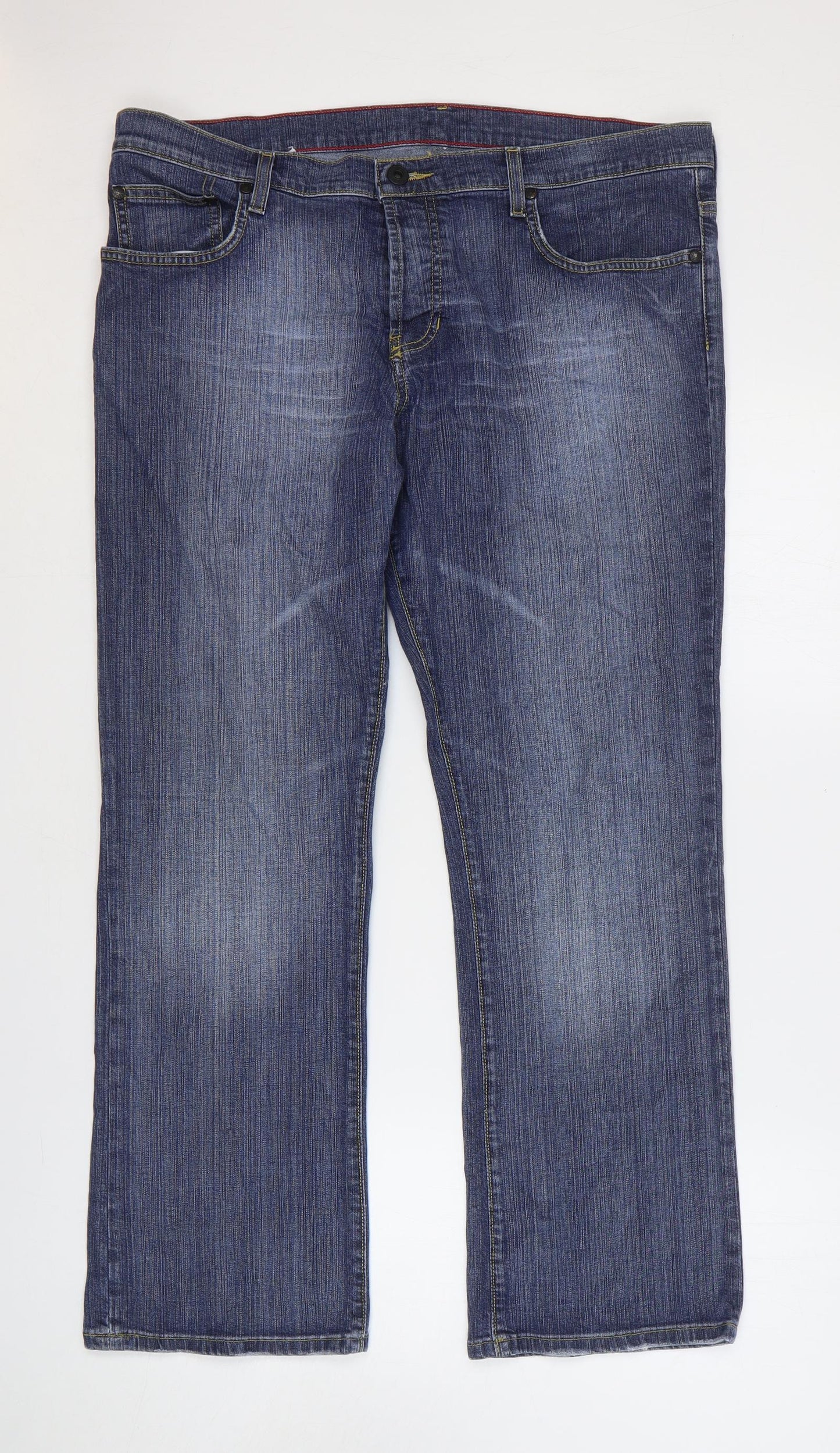 Lee Cooper Womens Blue Cotton Straight Jeans Size 16 Regular Zip
