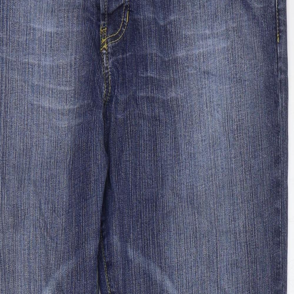 Lee Cooper Womens Blue Cotton Straight Jeans Size 16 Regular Zip