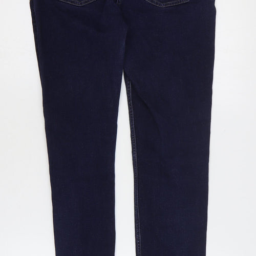 NEXT Womens Blue Cotton Skinny Jeans Size 14 Regular Zip