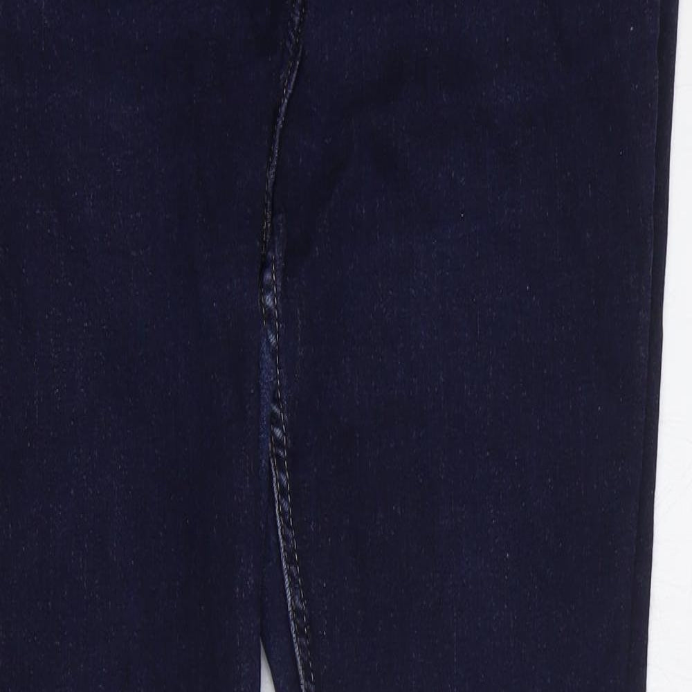 NEXT Womens Blue Cotton Skinny Jeans Size 14 Regular Zip