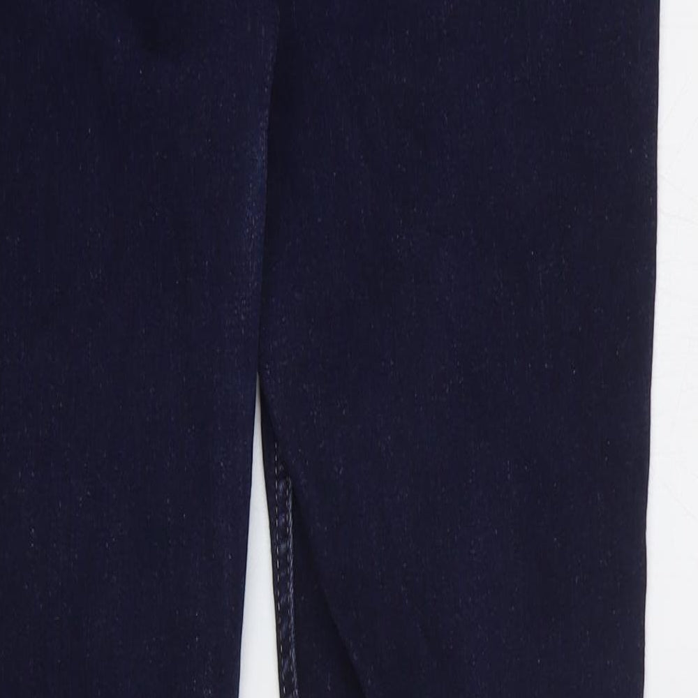 NEXT Womens Blue Cotton Skinny Jeans Size 14 Regular Zip