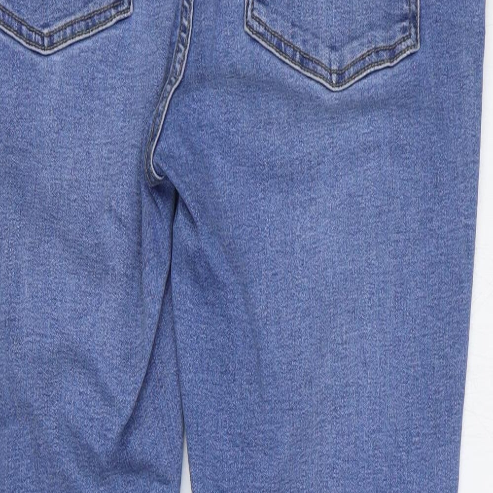 Peacocks Womens Blue Cotton Skinny Jeans Size 12 Slim Zip