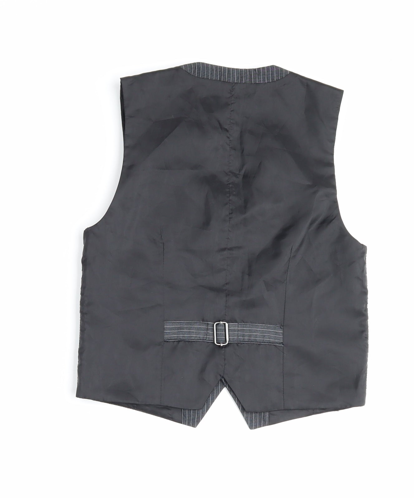 NEXT Boys Black Pinstripe Basic Jacket Waistcoat Size 7 Years Button
