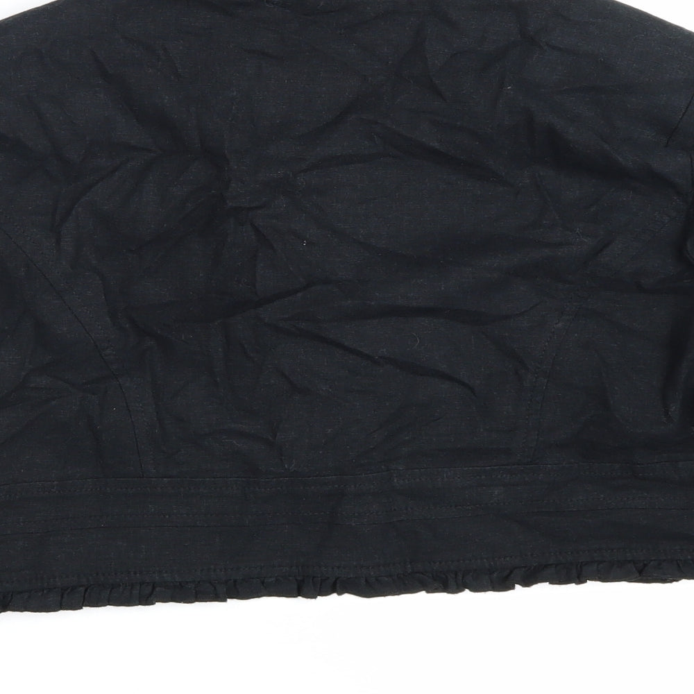 Per Una Womens Black Jacket Size 12 Button