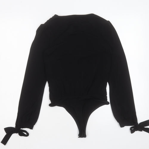ASOS Womens Black Polyester Bodysuit One-Piece Size 6 Snap