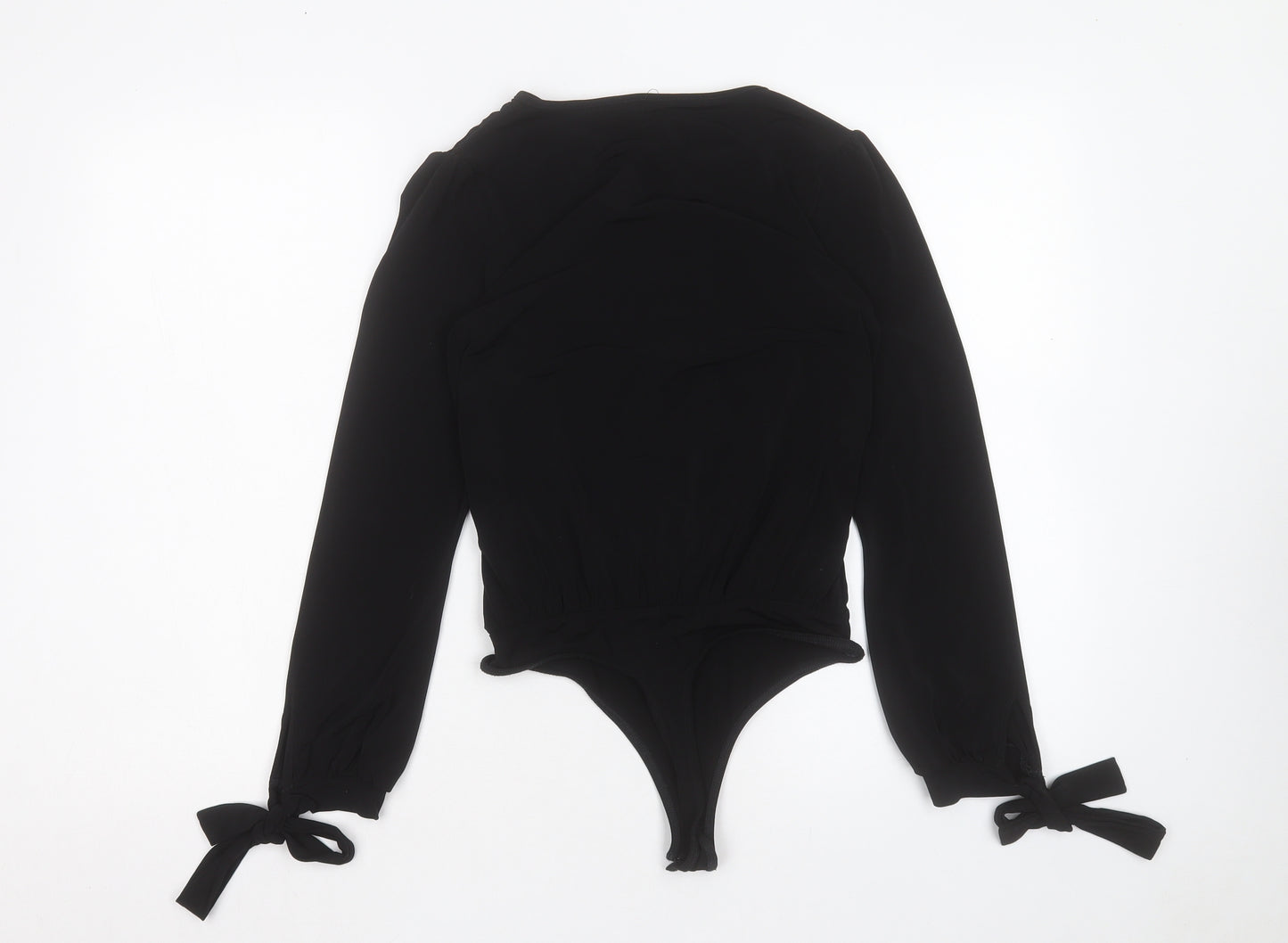 ASOS Womens Black Polyester Bodysuit One-Piece Size 6 Snap