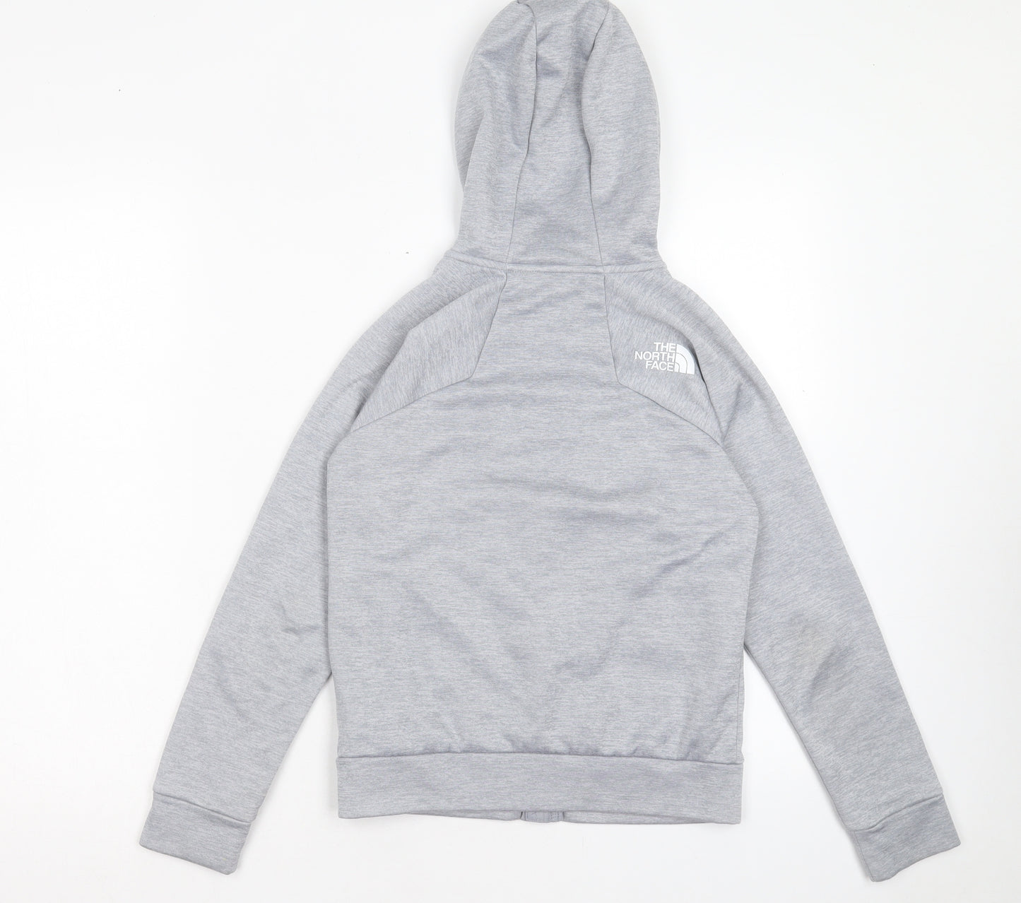 The North Face Boys Grey Polyester Full Zip Hoodie Size M Zip