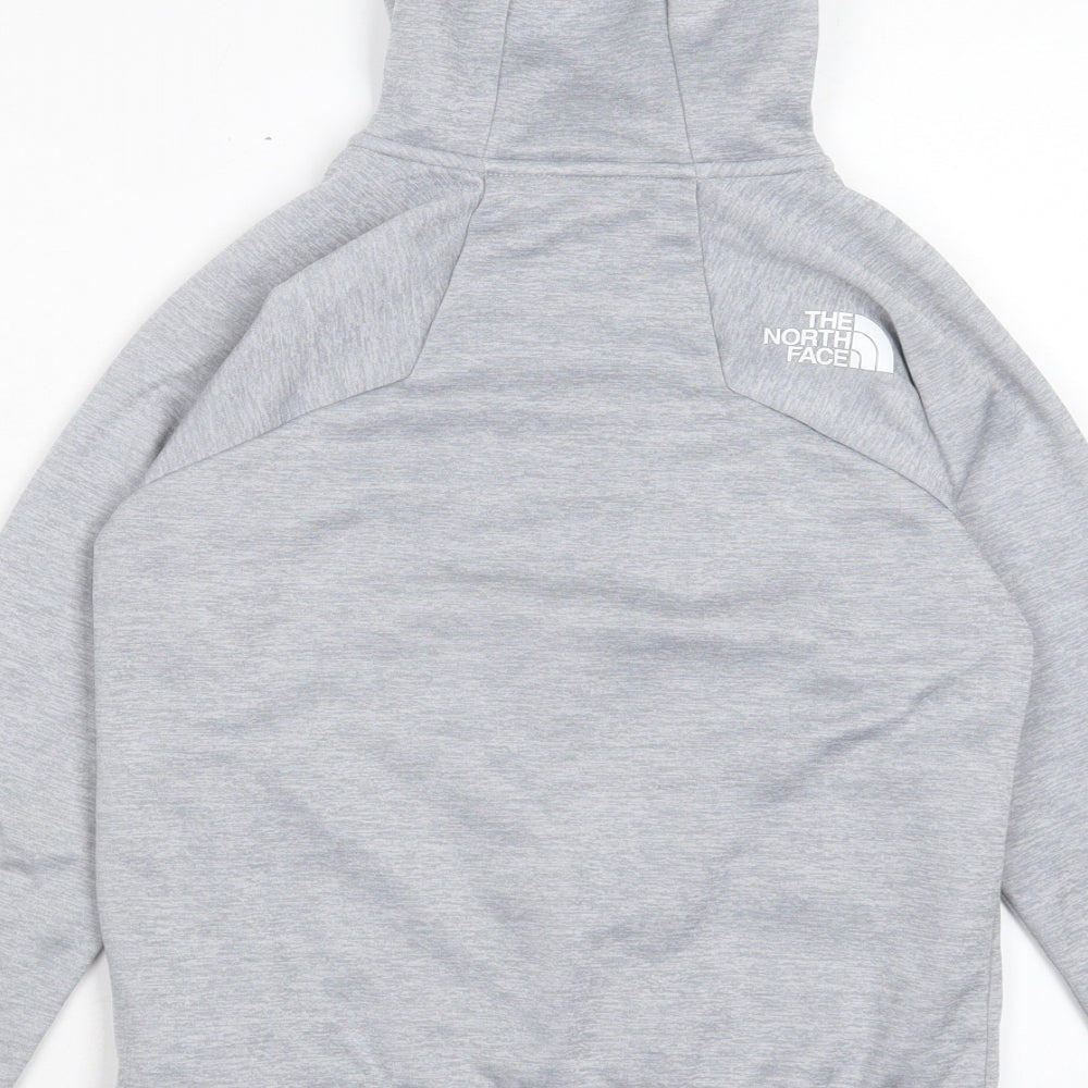 The North Face Boys Grey Polyester Full Zip Hoodie Size M Zip