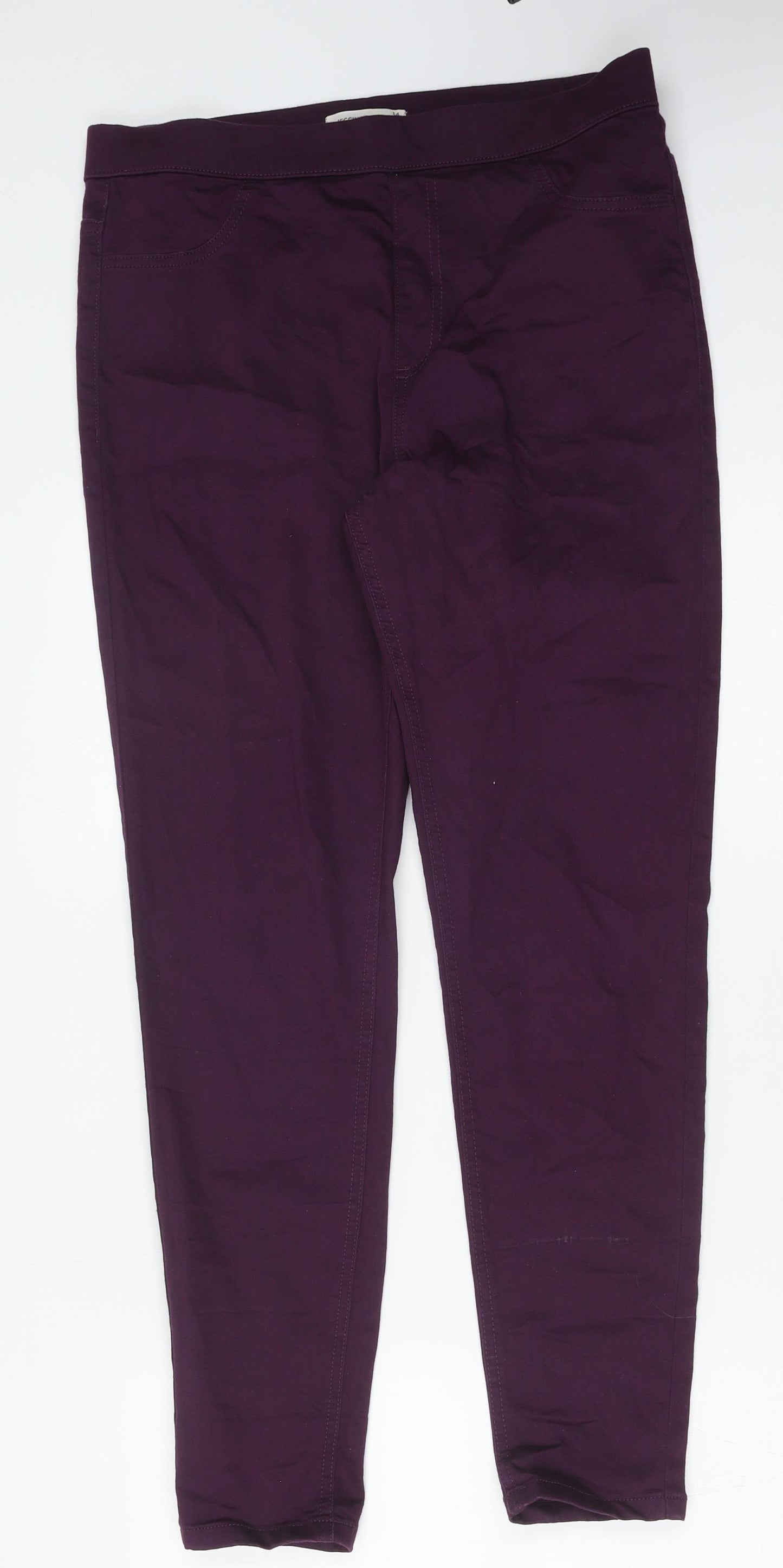 Marks and Spencer Womens Purple Cotton Jegging Jeans Size 14 Regular