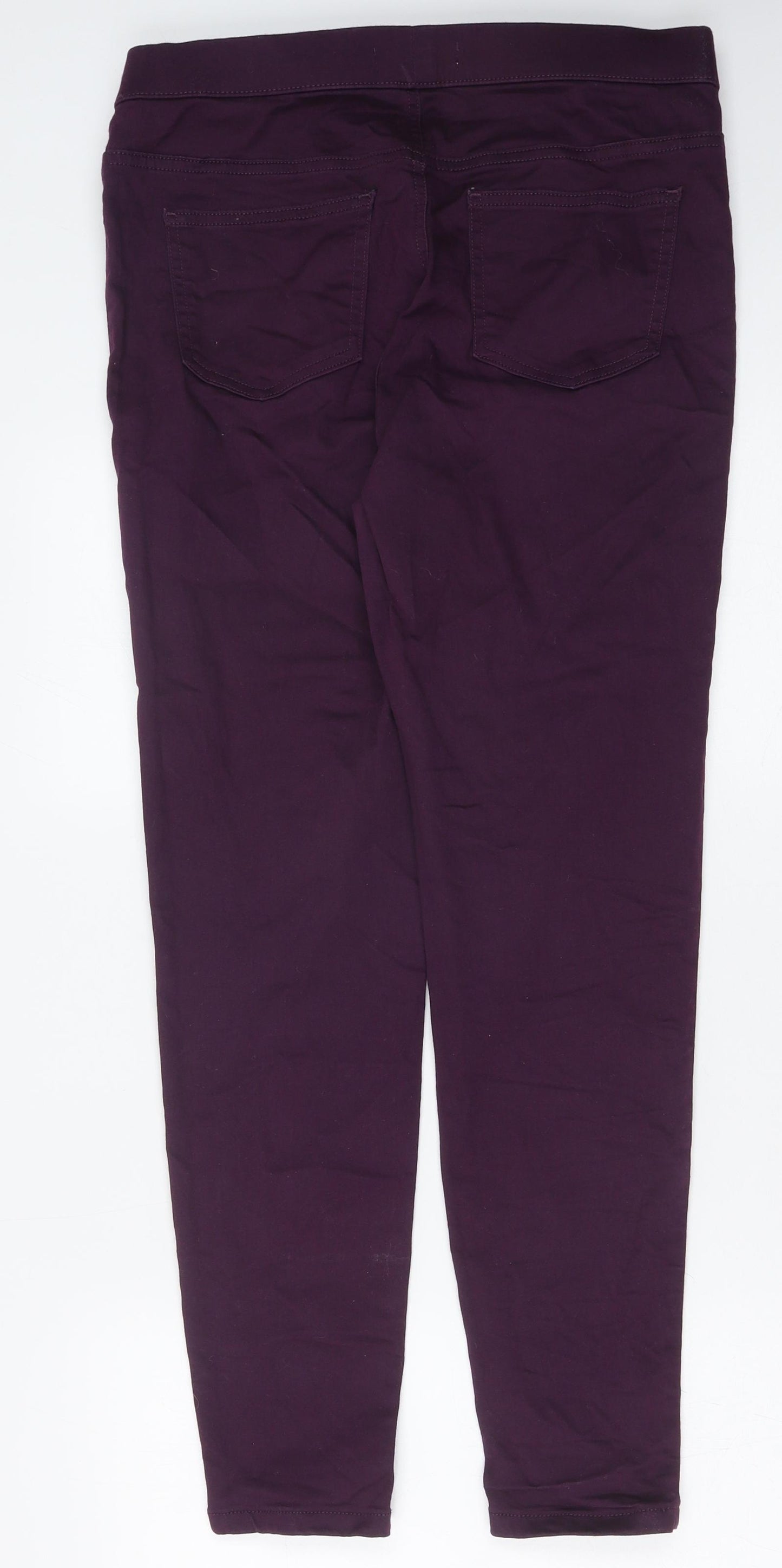 Marks and Spencer Womens Purple Cotton Jegging Jeans Size 14 Regular