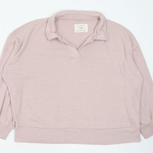 George Womens Pink Polyester Pullover Sweatshirt Size L Pullover