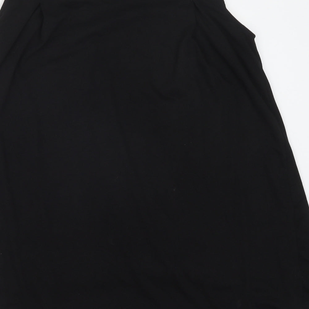 Preworn Womens Black Polyester Basic Tank Size M Round Neck