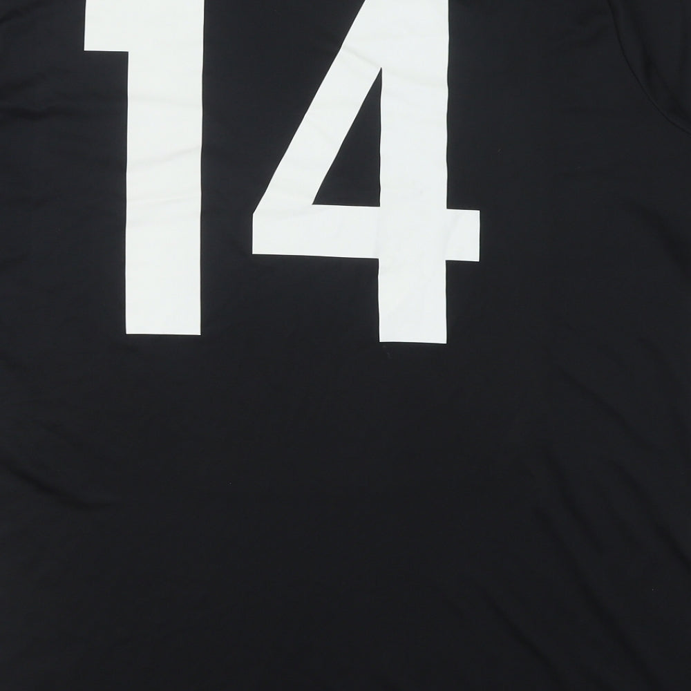 Nike Mens Black Polyester T-Shirt Size XL Round Neck