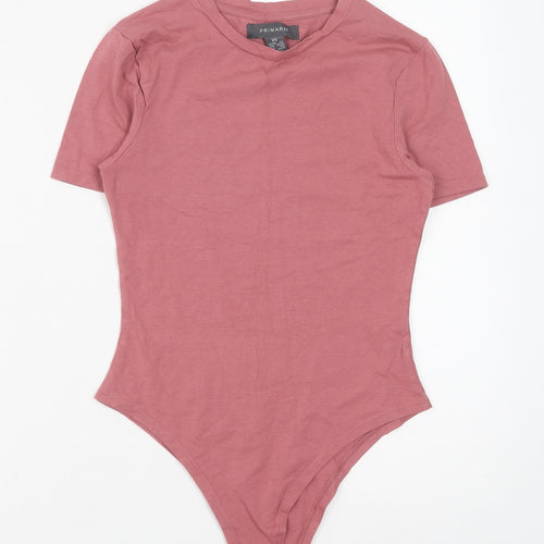 Primark Womens Red Polyester Bodysuit One-Piece Size XS Snap
