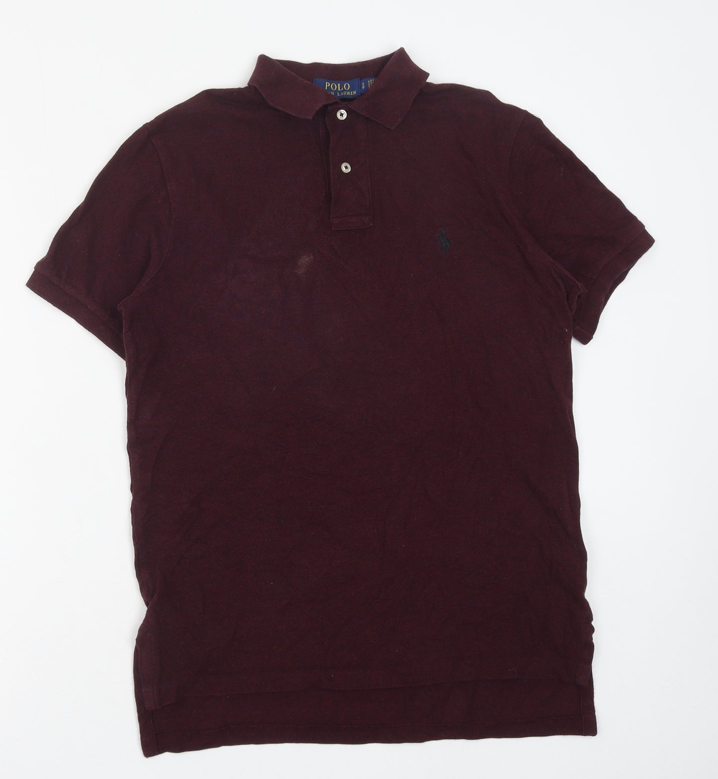 Polo Ralph Lauren Mens Red Cotton Polo Size S Collared Button
