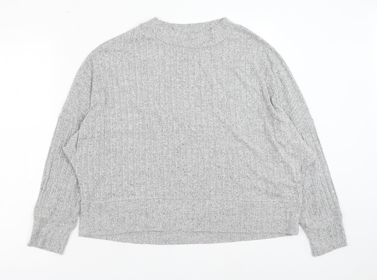Marks and Spencer Womens Grey Polyester Pullover Sweatshirt Size 14 Pullover