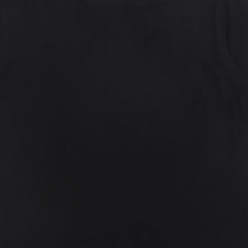 Marks and Spencer Mens Black Cotton Polo Size L Collared Button
