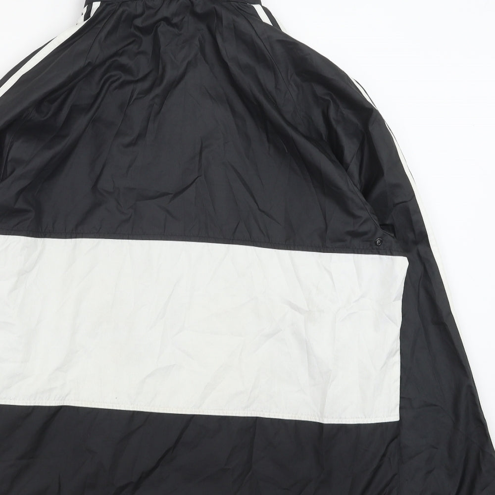 adidas Mens Black Windbreaker Jacket Size XL Zip