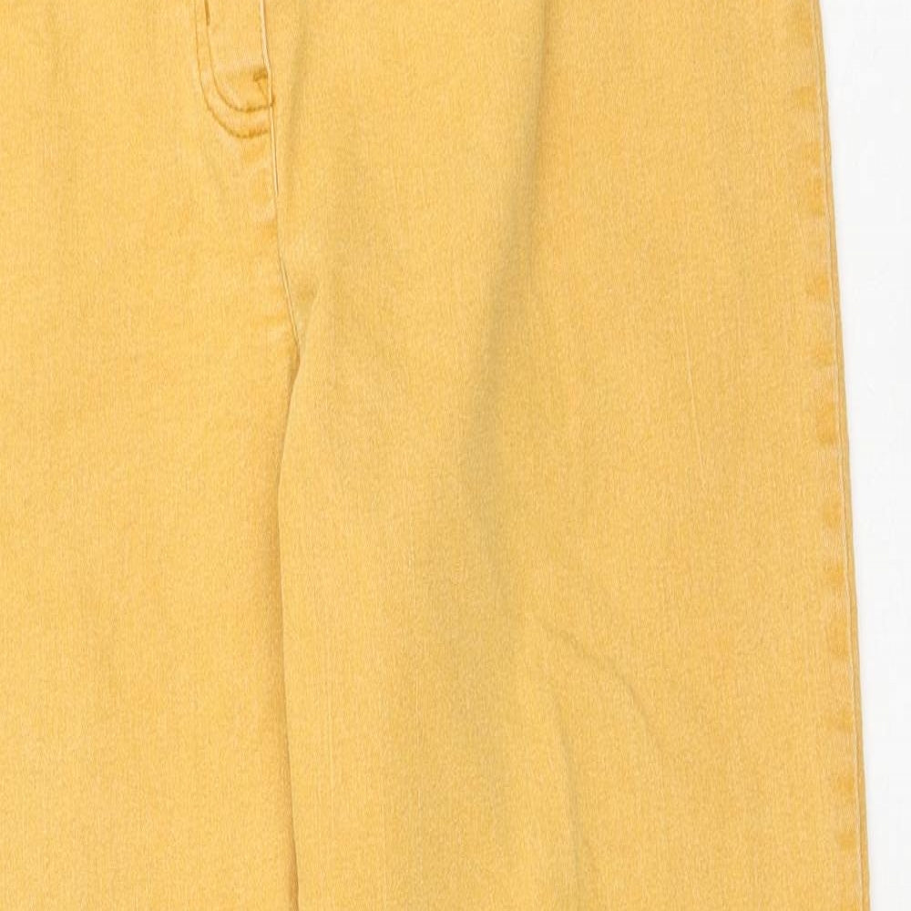 Preworn Womens Yellow Cotton Straight Jeans Size 20 Regular Button