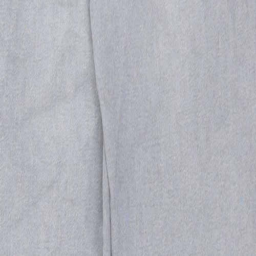 NEXT Womens Grey Cotton Skinny Jeans Size 32 in Regular Button