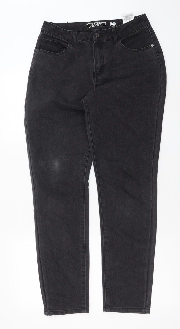 Noisy may Womens Grey Cotton Skinny Jeans Size 29 in L30 in Regular Button