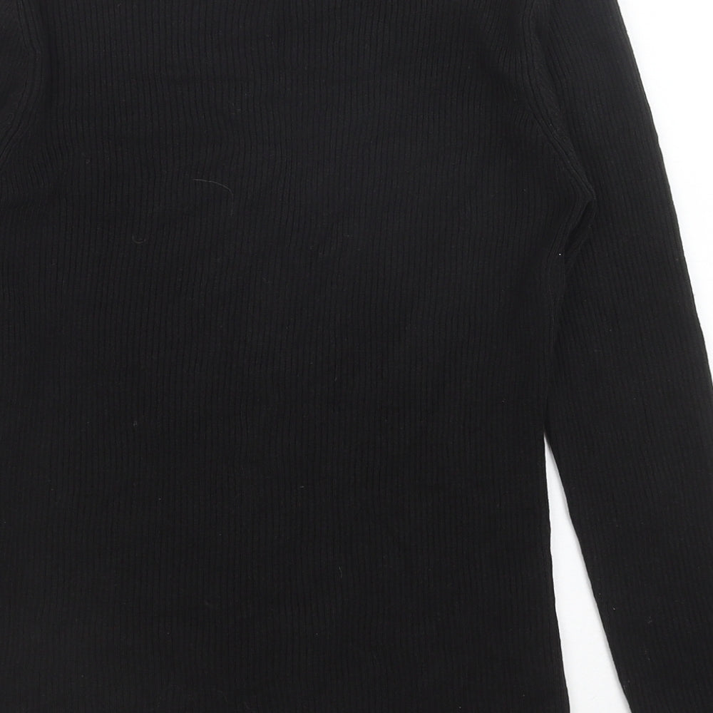 Marks and Spencer Womens Black V-Neck Acrylic Cardigan Jumper Size 16