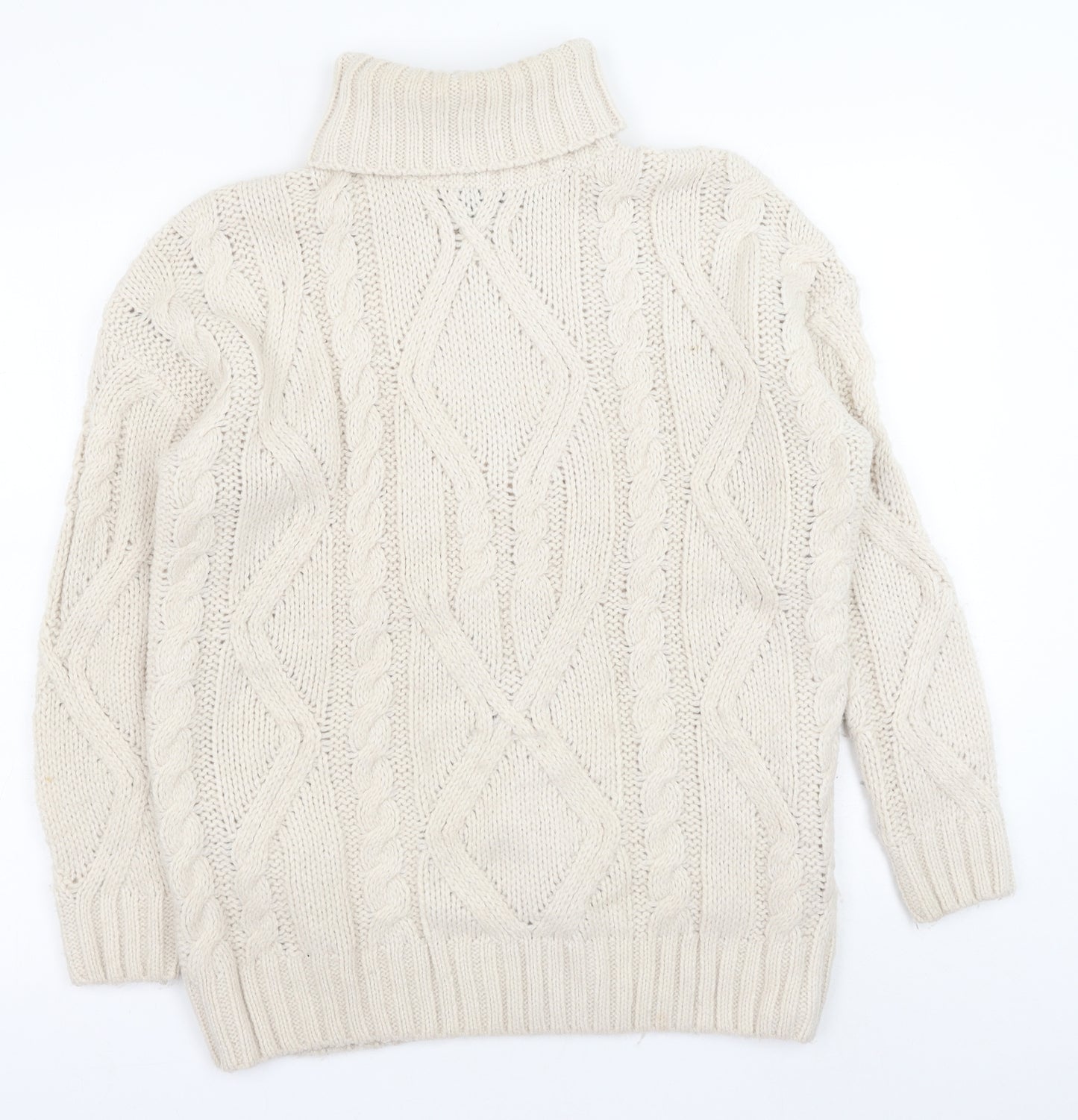 Atmosphere Womens Beige Roll Neck Acrylic Pullover Jumper Size XS