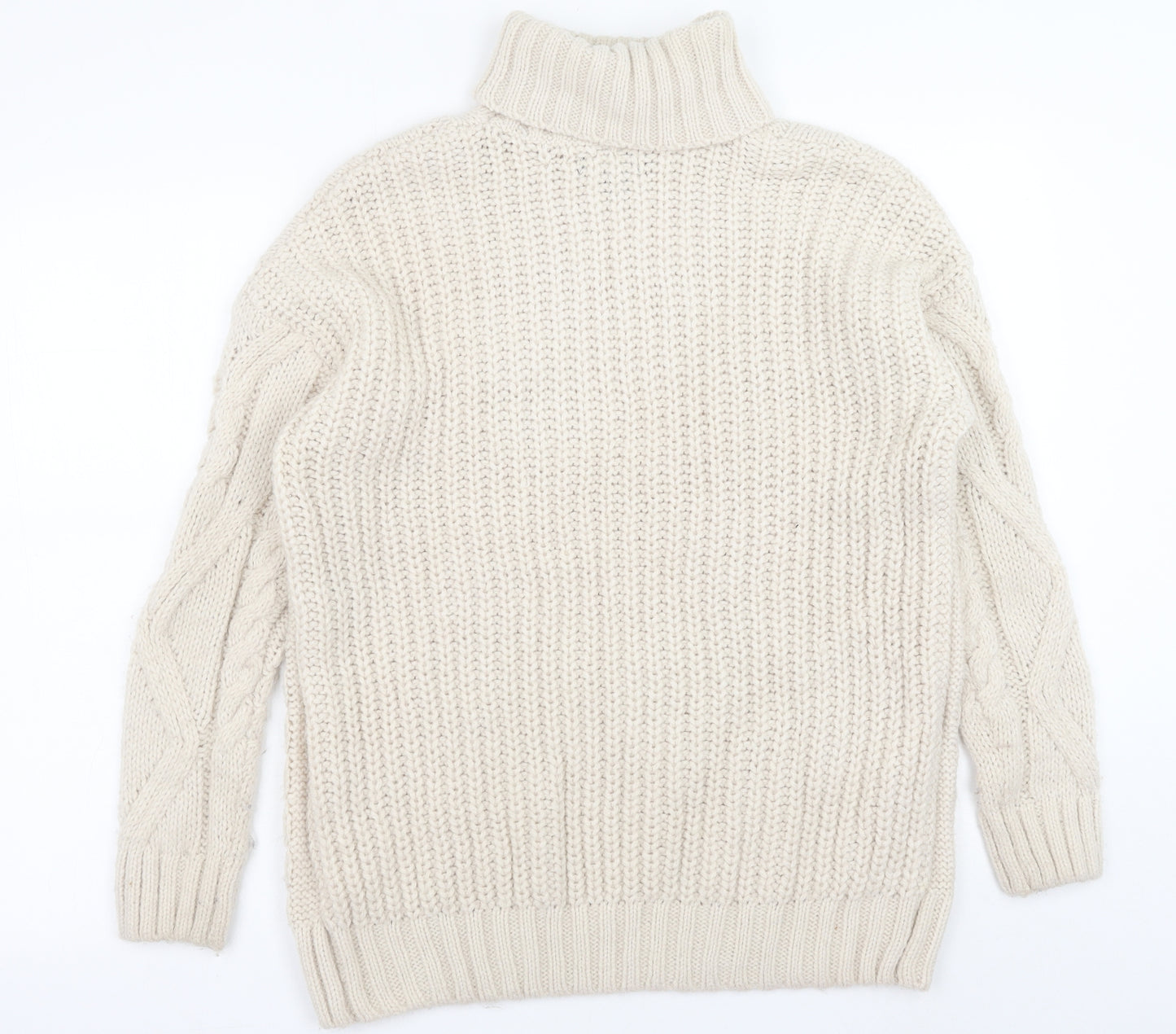 Atmosphere Womens Beige Roll Neck Acrylic Pullover Jumper Size XS