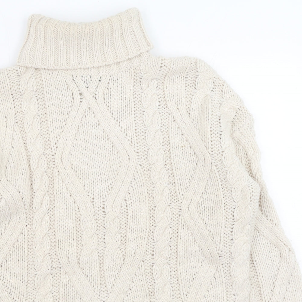 Atmosphere Womens Beige Roll Neck Acrylic Pullover Jumper Size XS