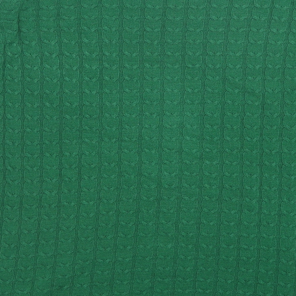 Marks and Spencer Womens Green Round Neck Acrylic Pullover Jumper Size 16