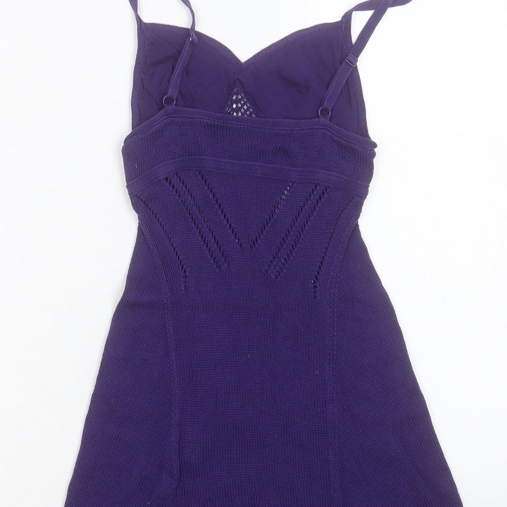 Armani Exchange Womens Purple Silk Camisole Tank Size XS Sweetheart