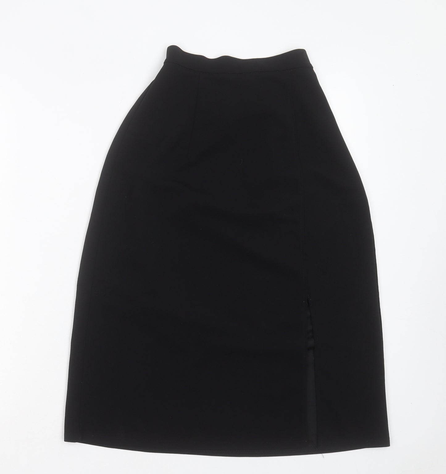 Preworn Womens Black Polyester A-Line Skirt Size XS