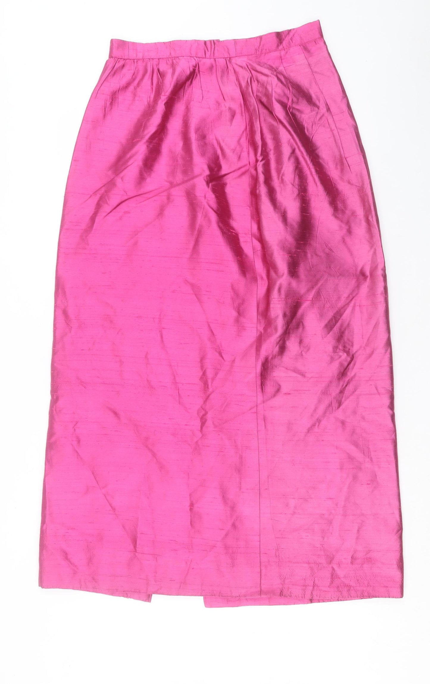 Preworn Womens Pink Polyester A-Line Skirt Size 30 in Zip