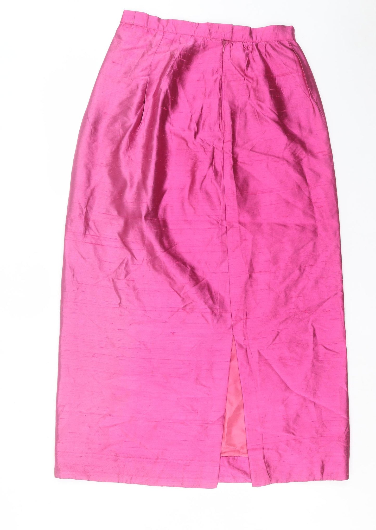 Preworn Womens Pink Polyester A-Line Skirt Size 30 in Zip