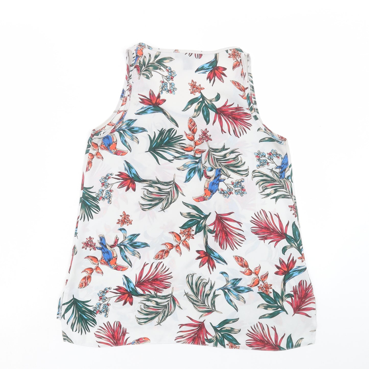 Atmosphere Womens Multicoloured Floral Polyester Basic Tank Size 6 Round Neck